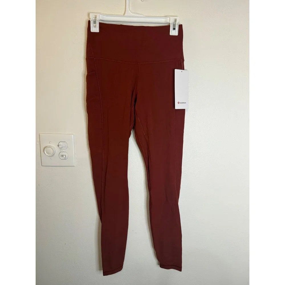 Lululemon Align High Rise Pant Pockets Size 8 Cranberry Charm 28